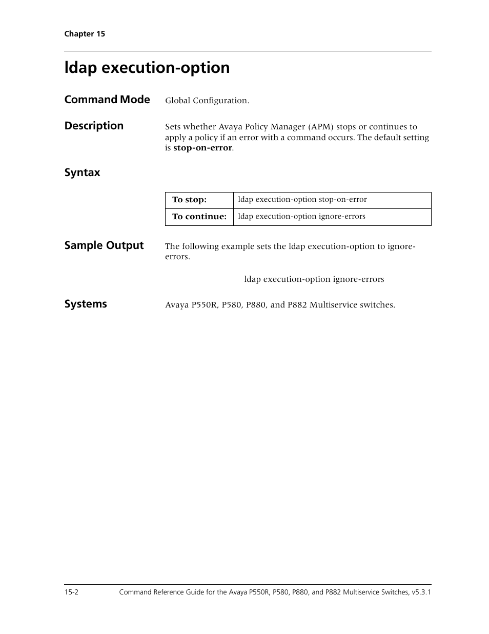 Ldap execution-option, Ldap execution-option -2 | Avaya Cajun P550R User Manual | Page 321 / 679