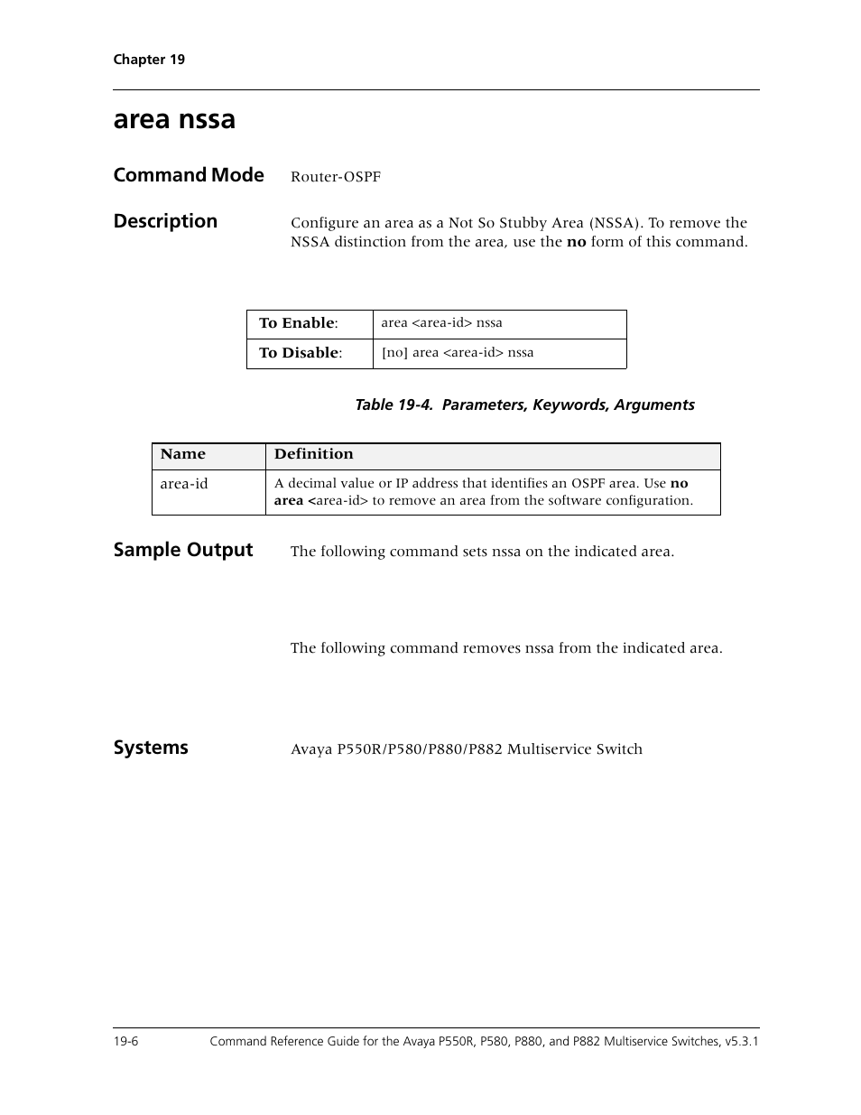 Area nssa, Area nssa -6 | Avaya Cajun P550R User Manual | Page 353 / 679