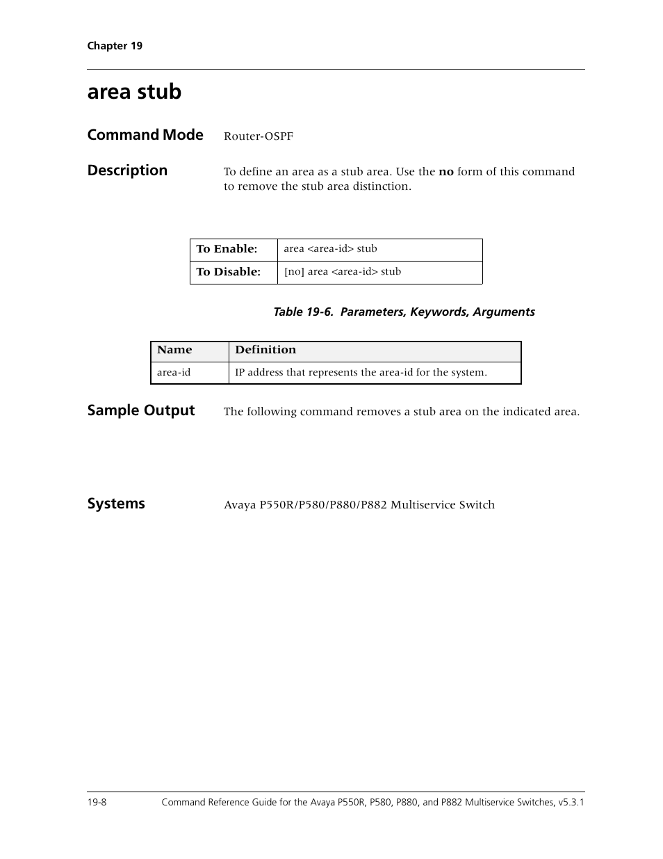 Area stub, Area stub -8 | Avaya Cajun P550R User Manual | Page 355 / 679