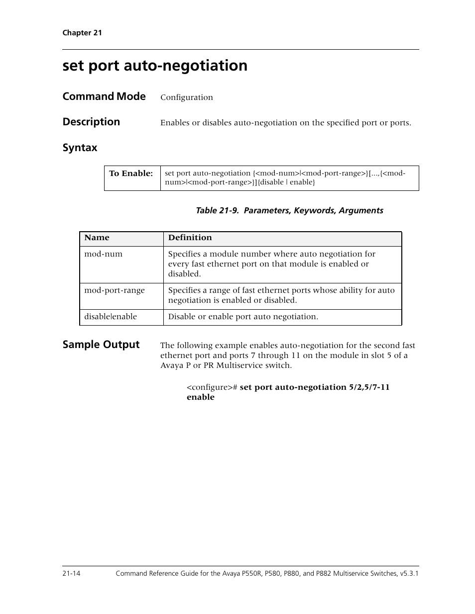 Set port auto-negotiation, Set port auto-negotiation -14 | Avaya Cajun P550R User Manual | Page 417 / 679