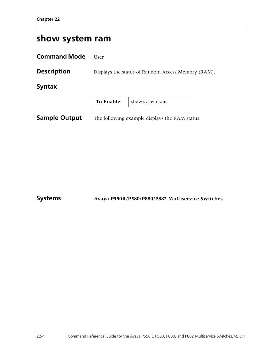 Show system ram, Show system ram -4 | Avaya Cajun P550R User Manual | Page 457 / 679