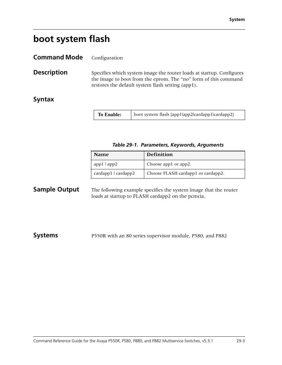 Boot system flash, Boot system flash -3 | Avaya Cajun P550R User Manual | Page 558 / 679