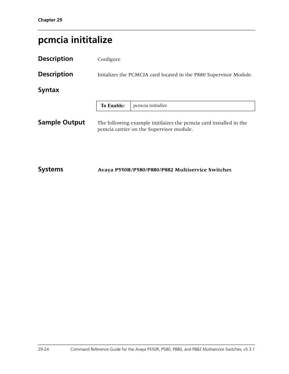 Pcmcia inititalize, Pcmcia inititalize -24 | Avaya Cajun P550R User Manual | Page 579 / 679