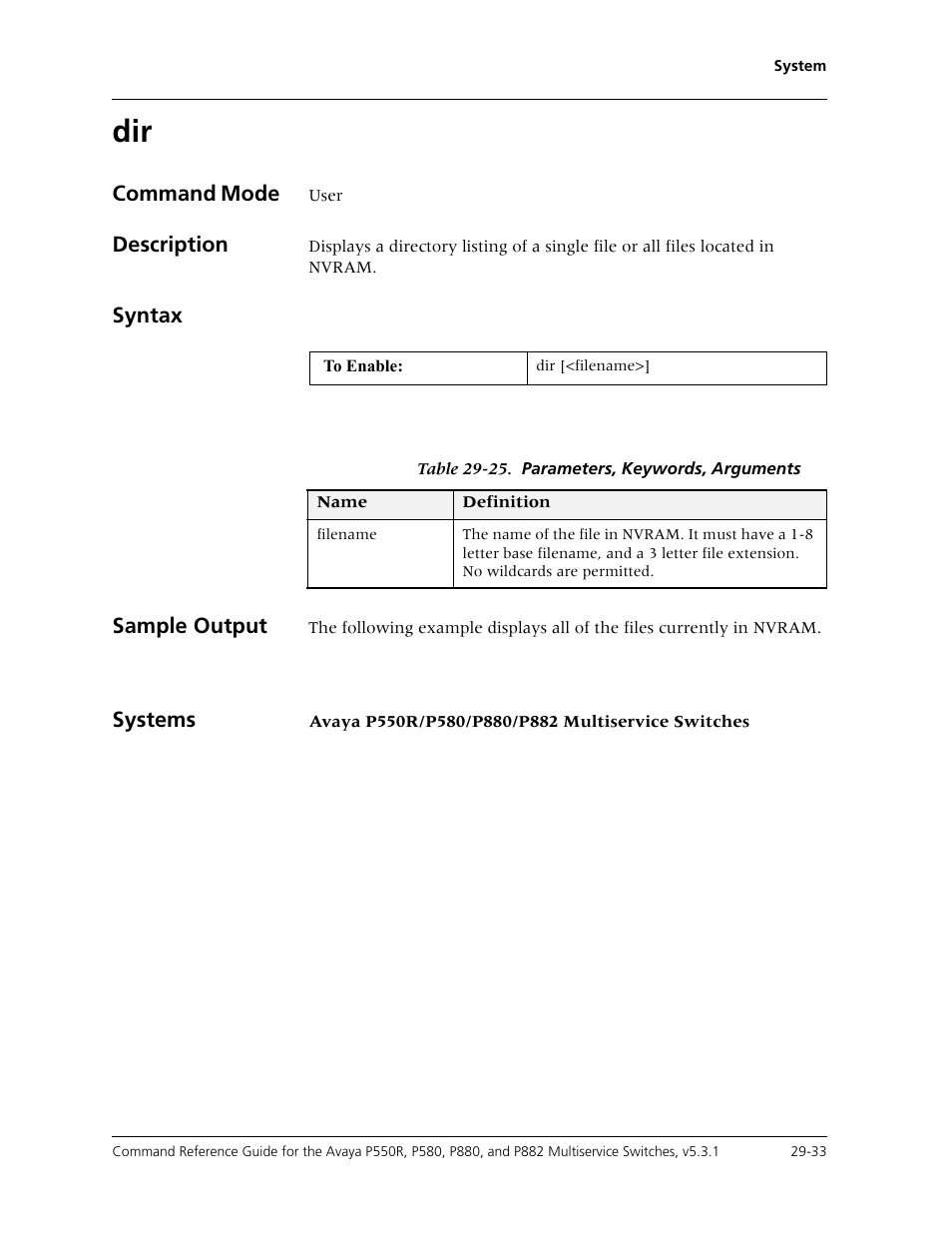 Dir -33 | Avaya Cajun P550R User Manual | Page 588 / 679