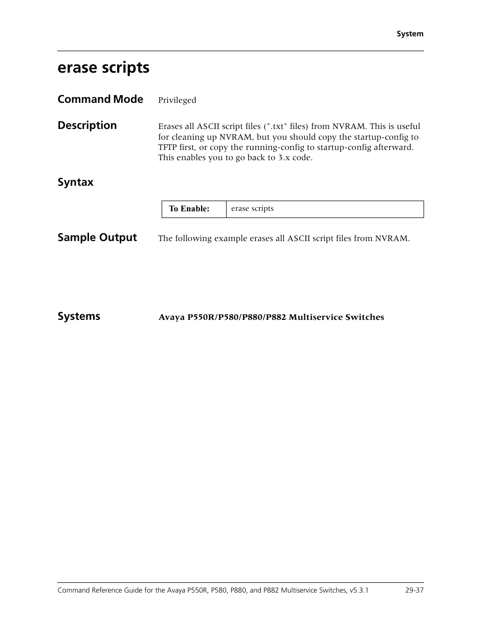 Erase scripts, Erase scripts -37 | Avaya Cajun P550R User Manual | Page 592 / 679