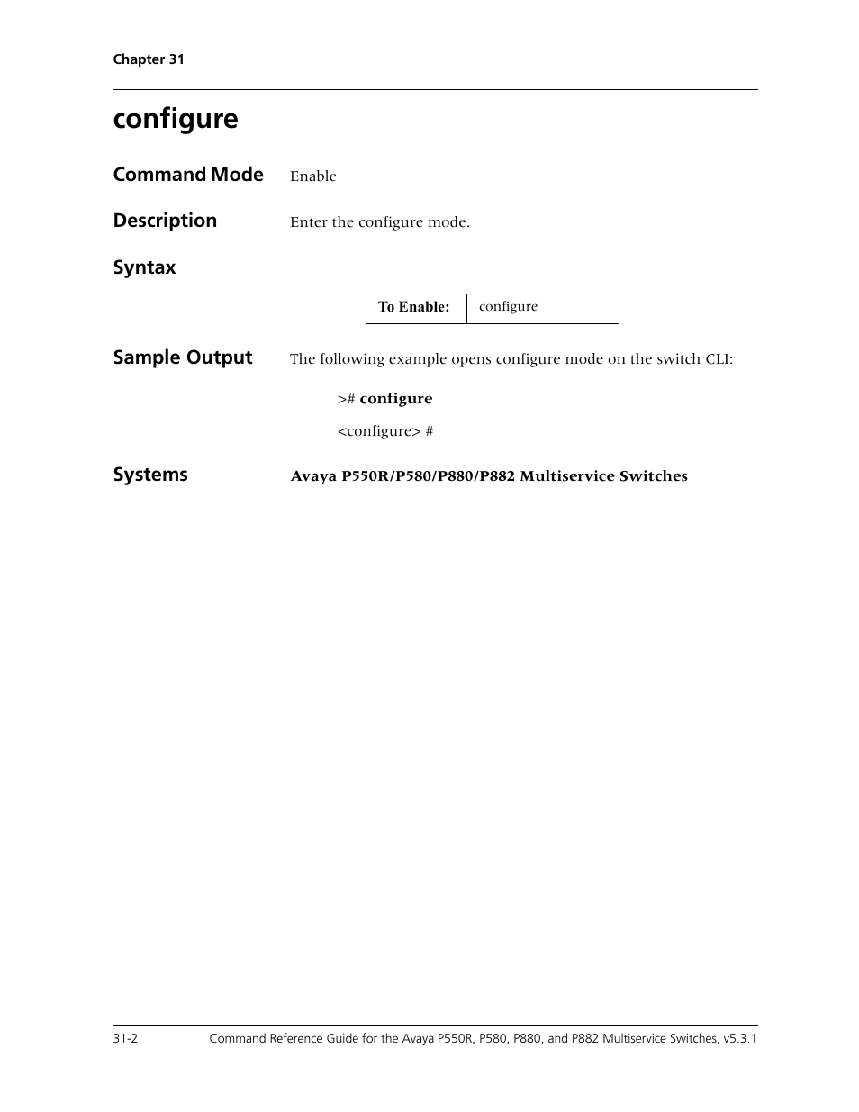 Configure, Configure -2 | Avaya Cajun P550R User Manual | Page 621 / 679