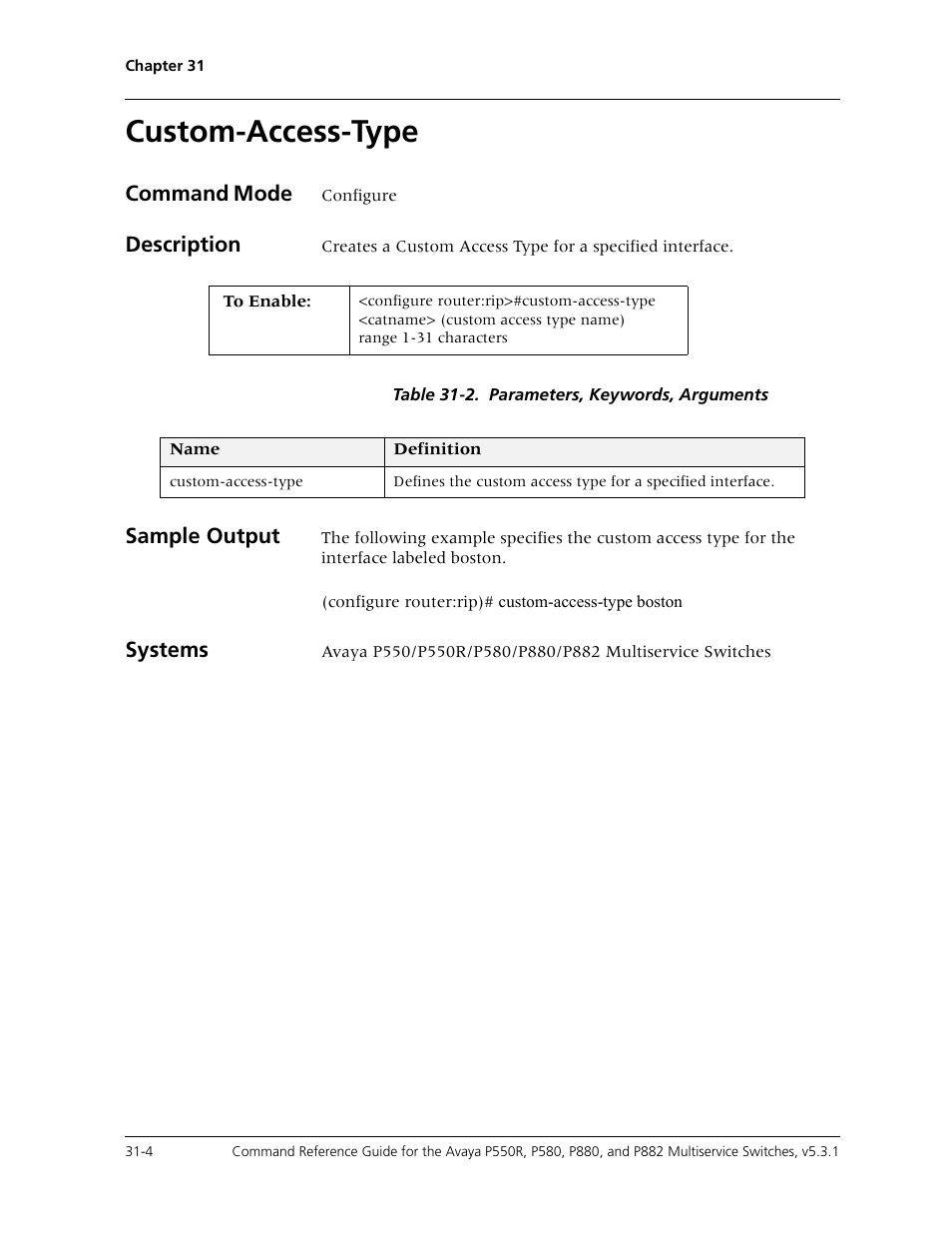 Custom-access-type, Custom-access-type -4 | Avaya Cajun P550R User Manual | Page 623 / 679