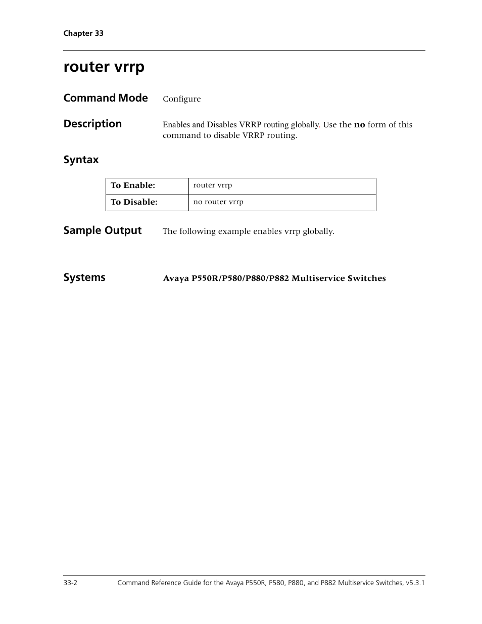 Router vrrp, Router vrrp -2 | Avaya Cajun P550R User Manual | Page 659 / 679