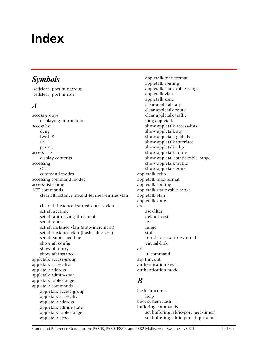 Index, Symbols | Avaya Cajun P550R User Manual | Page 668 / 679