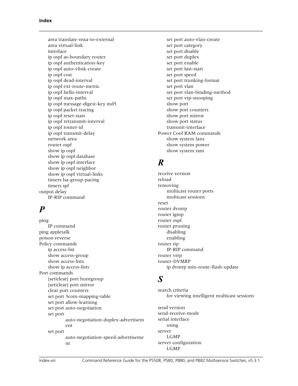 Avaya Cajun P550R User Manual | Page 675 / 679