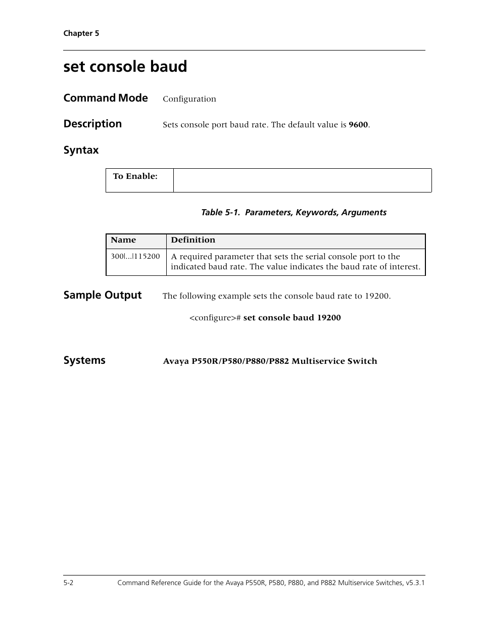 Set console baud, Set console baud -2 | Avaya Cajun P550R User Manual | Page 89 / 679