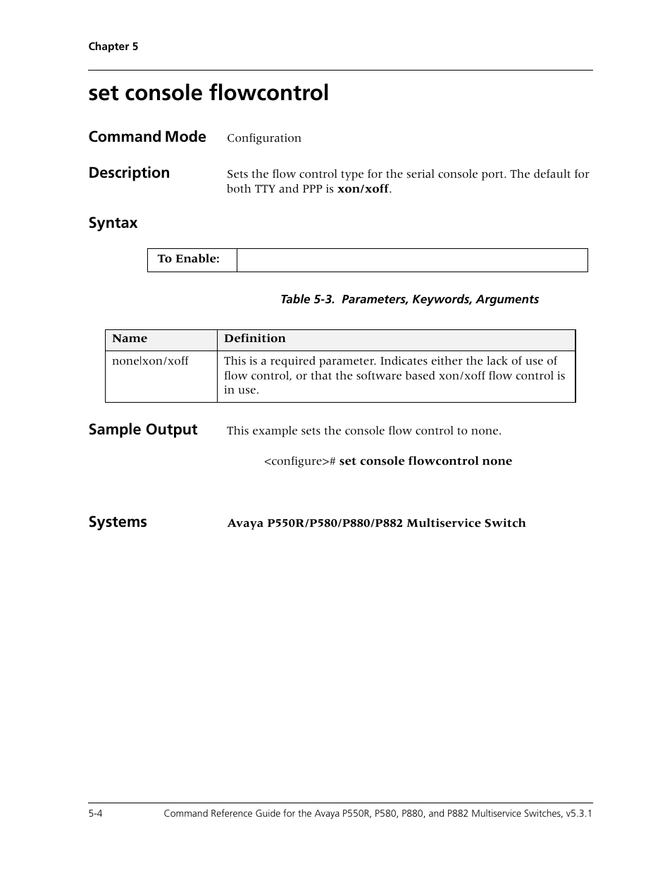 Set console flowcontrol, Set console flowcontrol -4 | Avaya Cajun P550R User Manual | Page 91 / 679