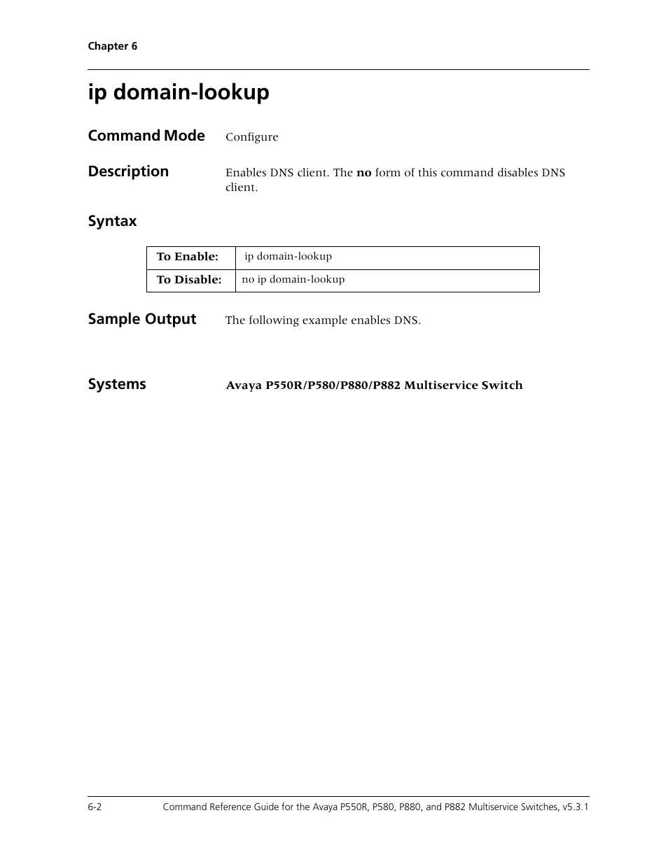 Ip domain-lookup, Ip domain-lookup -2 | Avaya Cajun P550R User Manual | Page 99 / 679