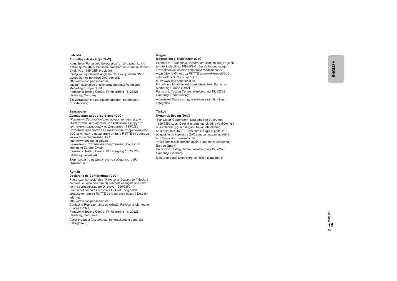 Panasonic SCHTE80EG User Manual | Page 15 / 76
