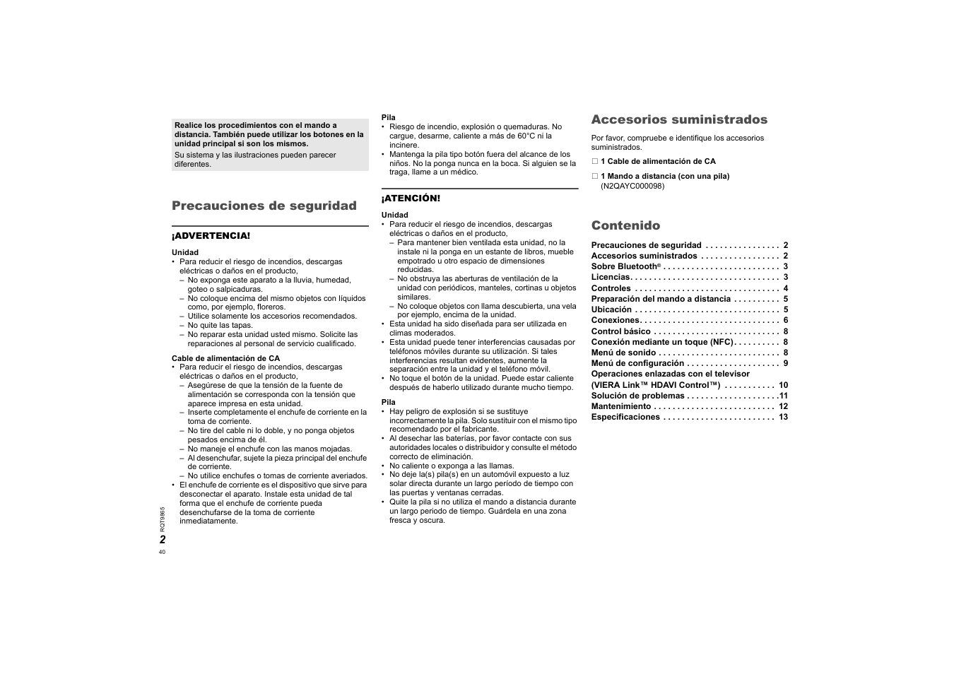 Panasonic SCHTE80EG User Manual | Page 40 / 76