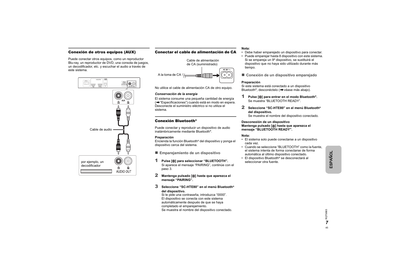 Panasonic SCHTE80EG User Manual | Page 45 / 76