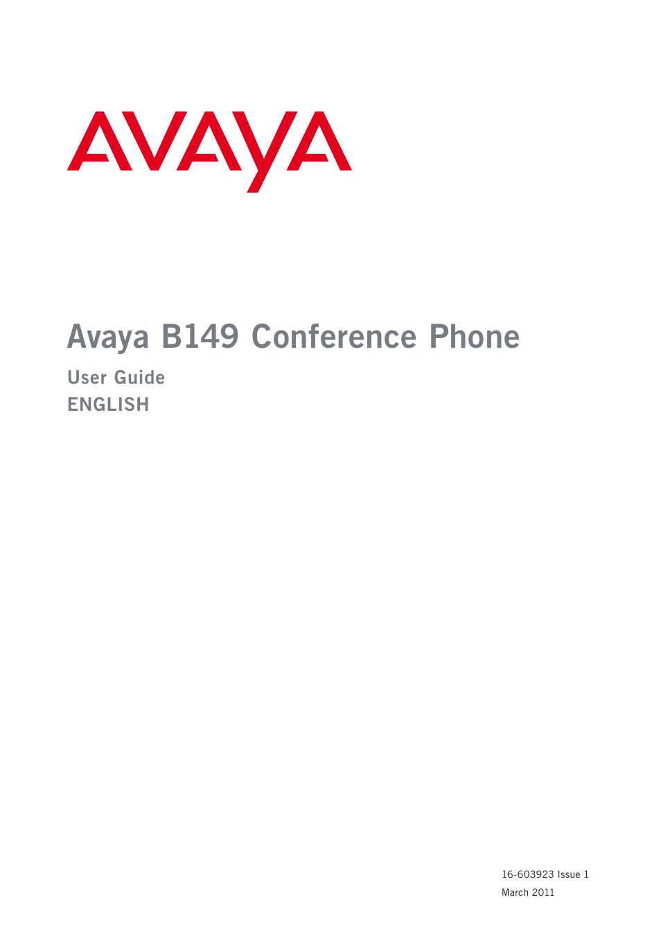 Avaya B149 User Manual | 26 pages