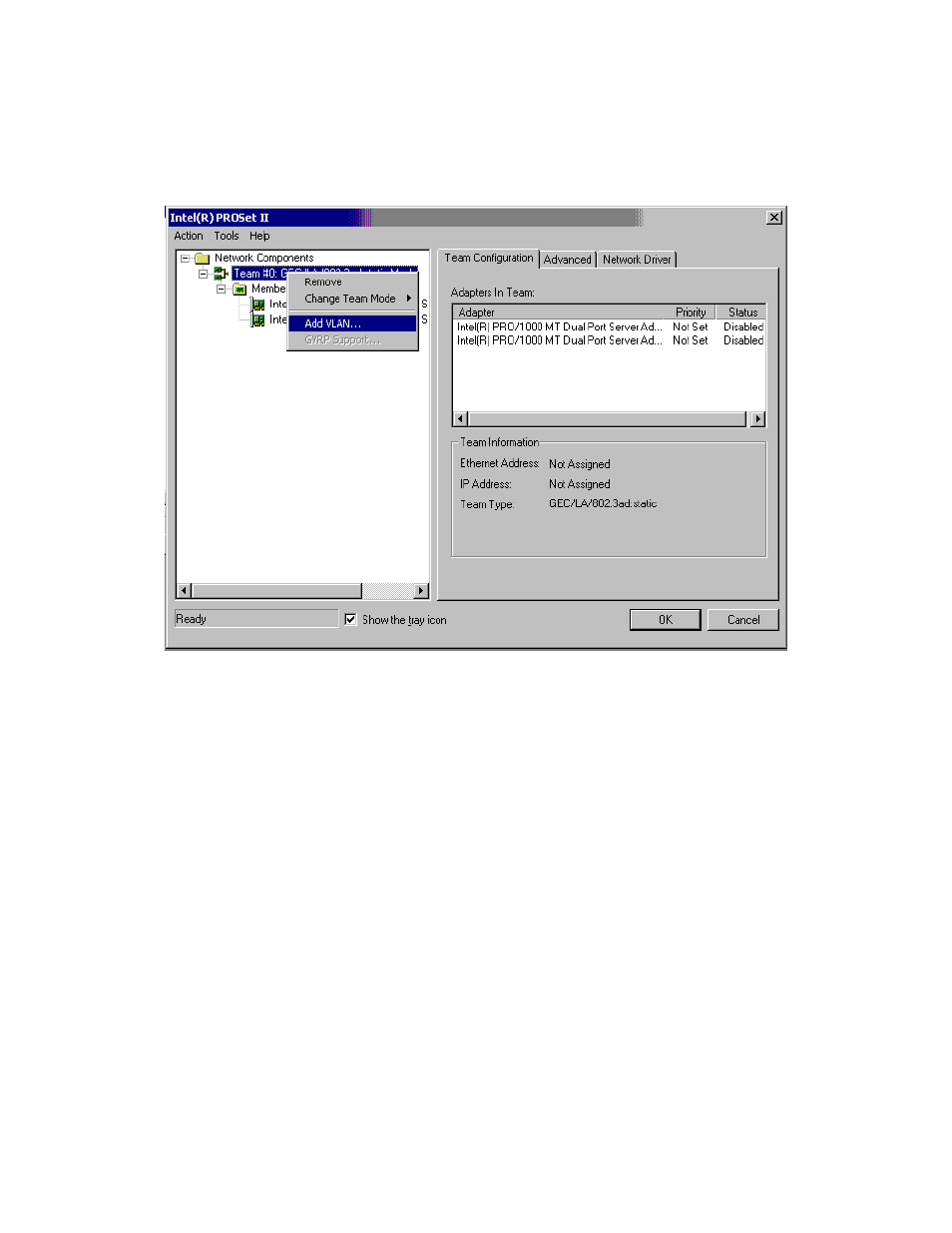 Intel adapter 802.1q trunk configuration | Avaya P882 User Manual | Page 27 / 31