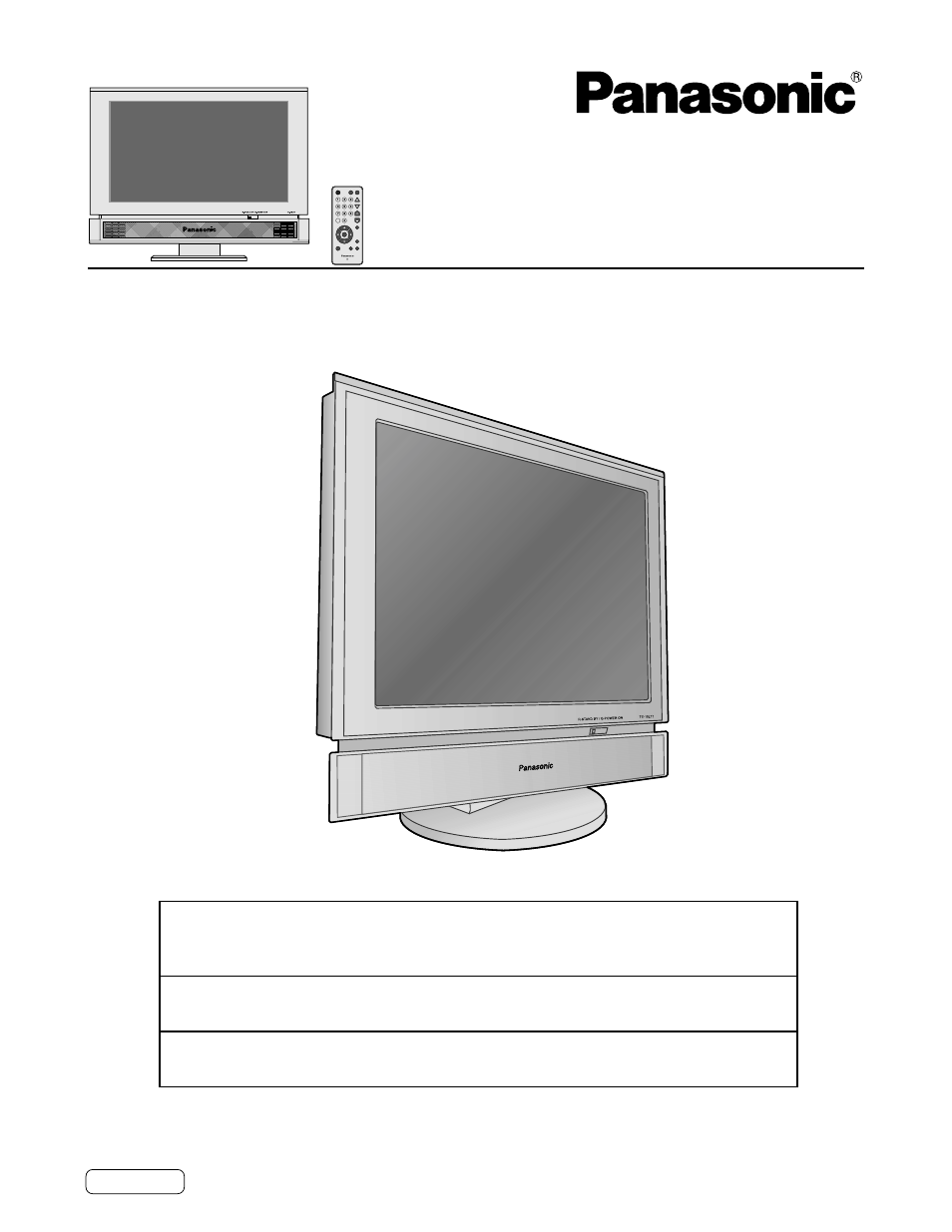 Panasonic TC15LT1 User Manual | 36 pages