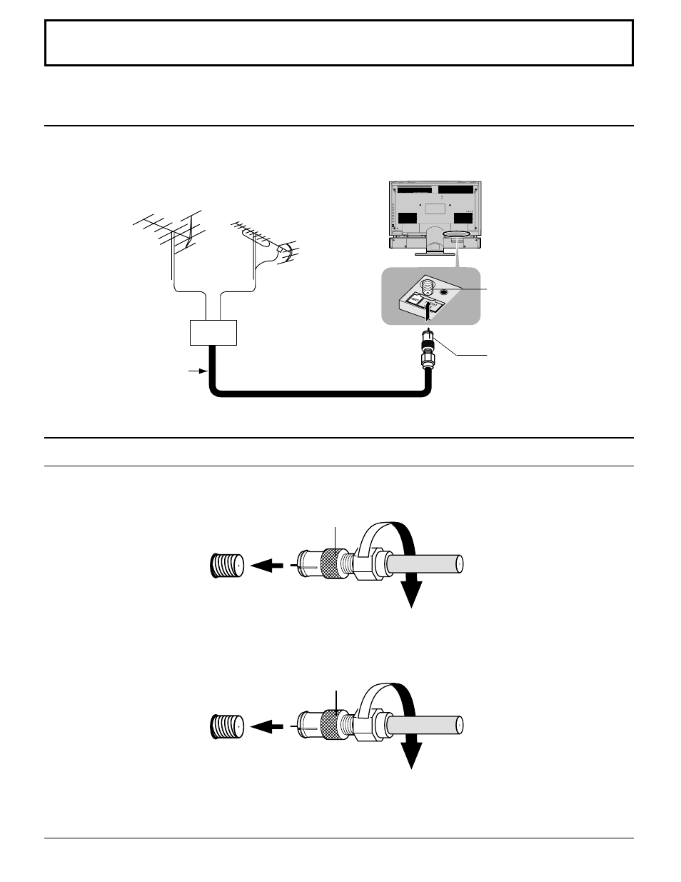 Conexiones, Conexión de antena / cable de antena | Panasonic TC15LT1 User Manual | Page 8 / 36