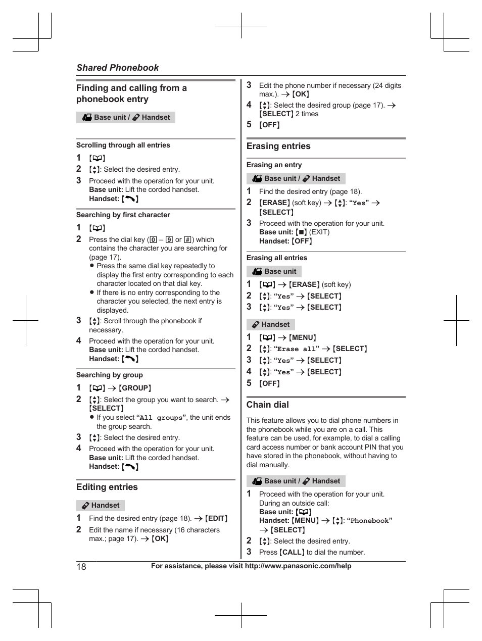 Panasonic KXTG6672 User Manual | Page 18 / 56