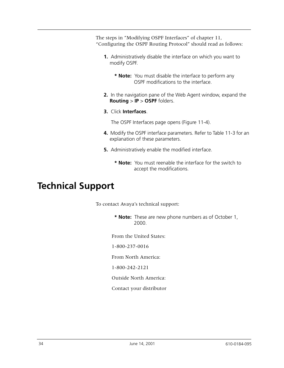 Technical support | Avaya P880 User Manual | Page 34 / 43