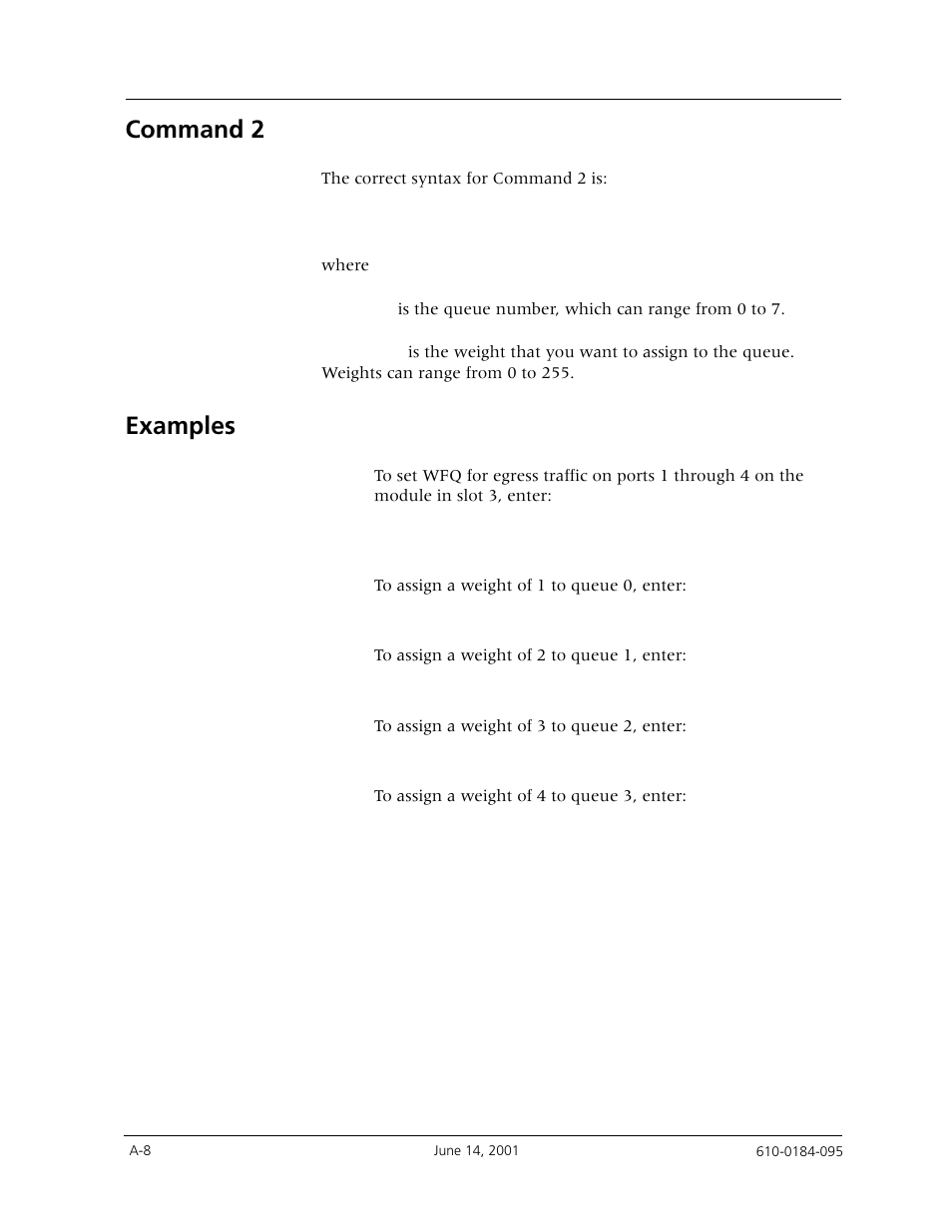 Command 2, Examples | Avaya P880 User Manual | Page 42 / 43