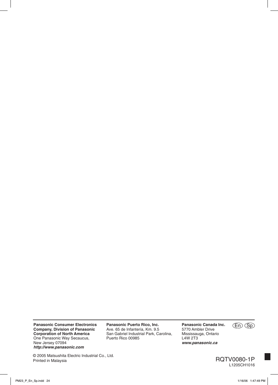 En sp | Panasonic SCPM23 User Manual | Page 24 / 24