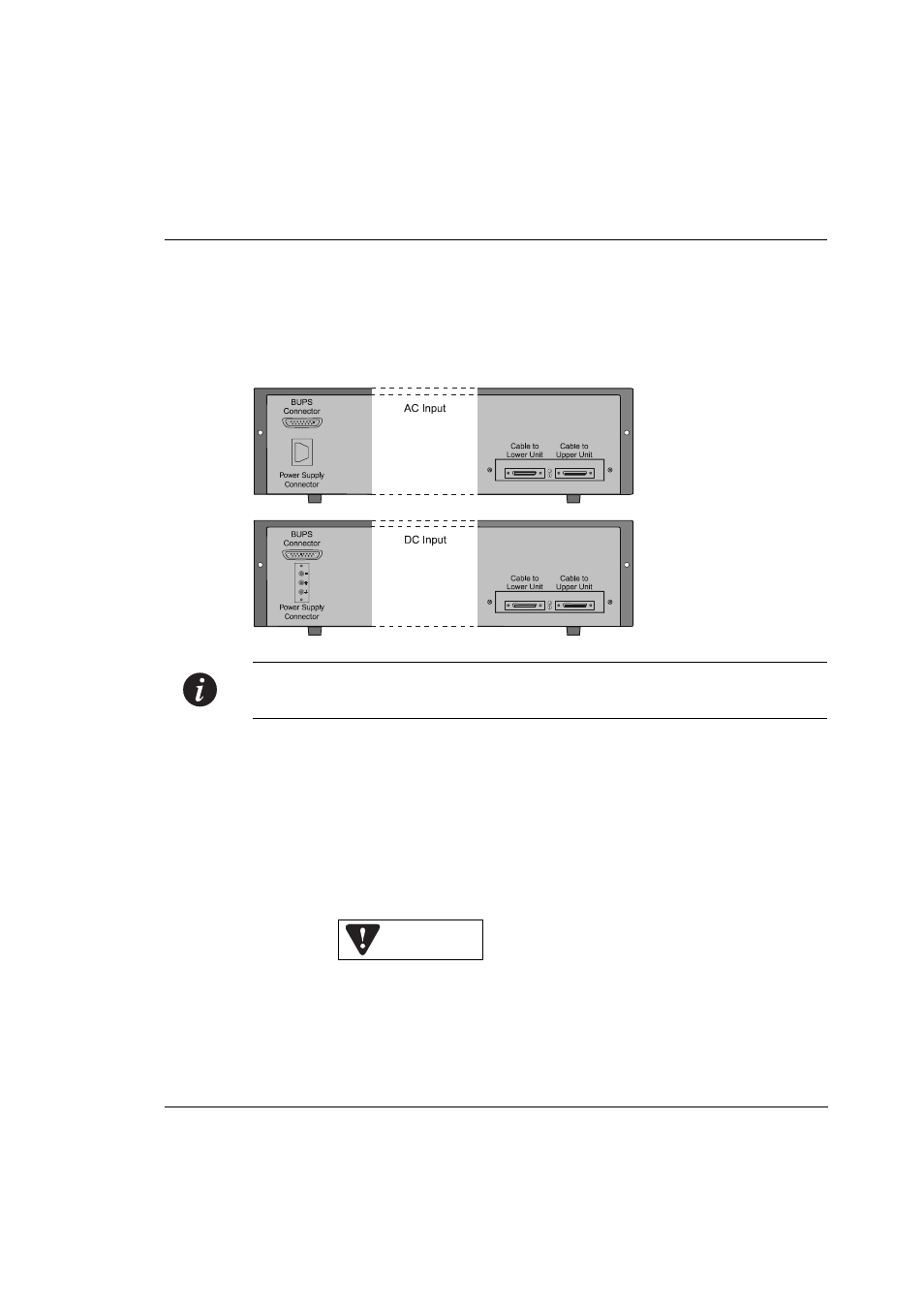 Avaya p330 back panel, Bups input connector, Figure 3.3 | Avaya p330 ac and dc back panels, Figure 3.4, Bups input connector sticker | Avaya P333T User Manual | Page 27 / 182