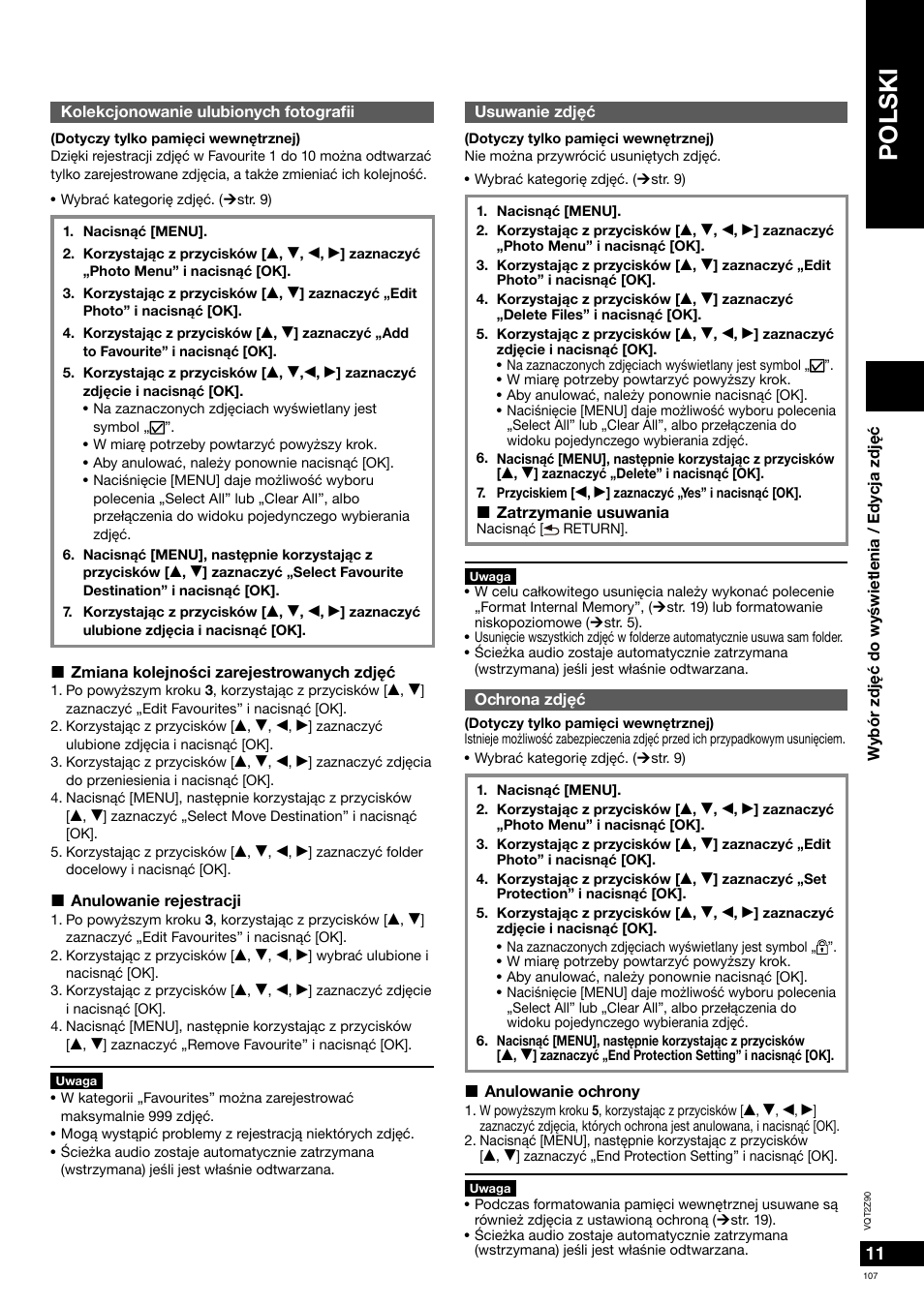 Polski | Panasonic MW20EG User Manual | Page 107 / 124