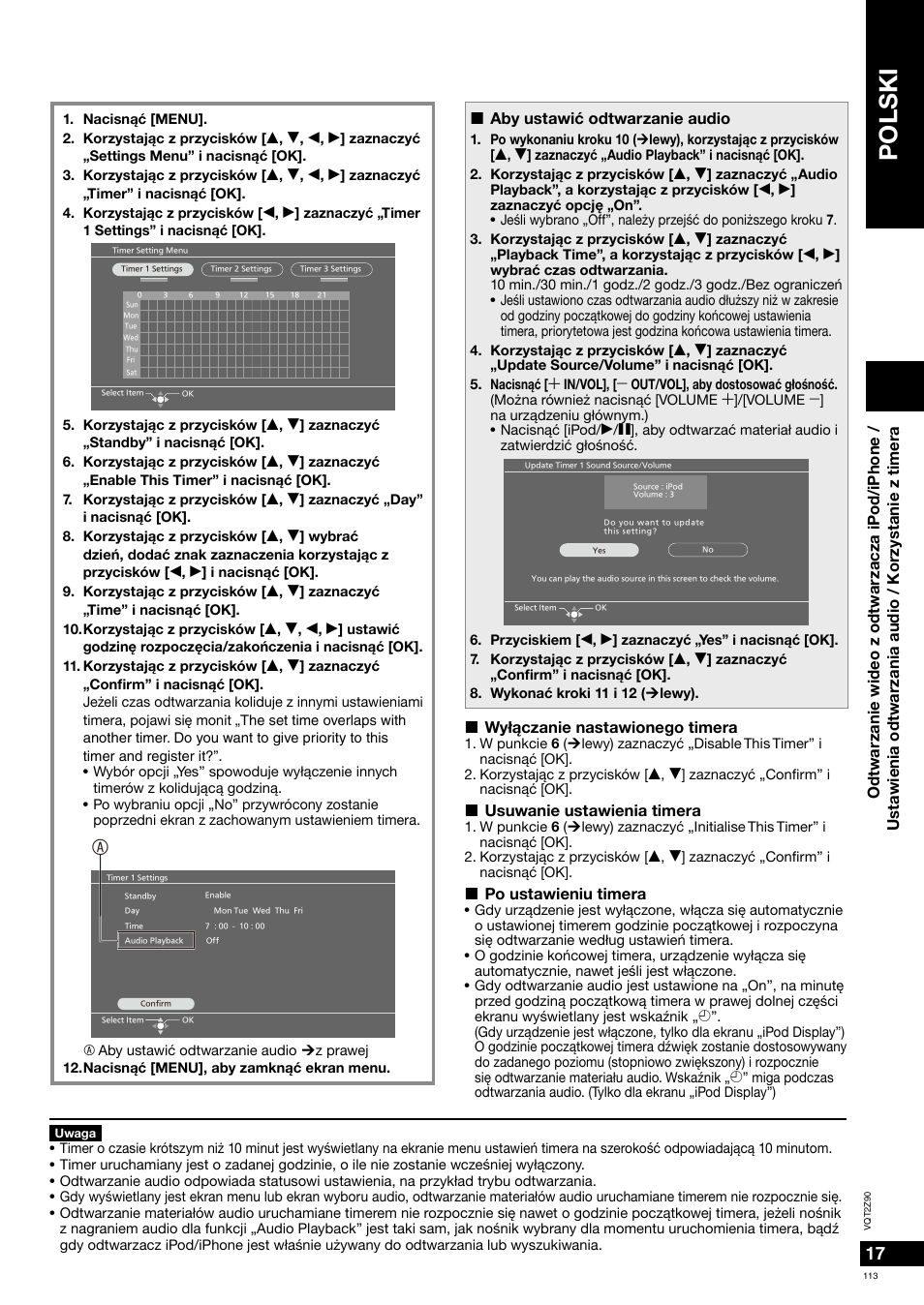 Polski | Panasonic MW20EG User Manual | Page 113 / 124