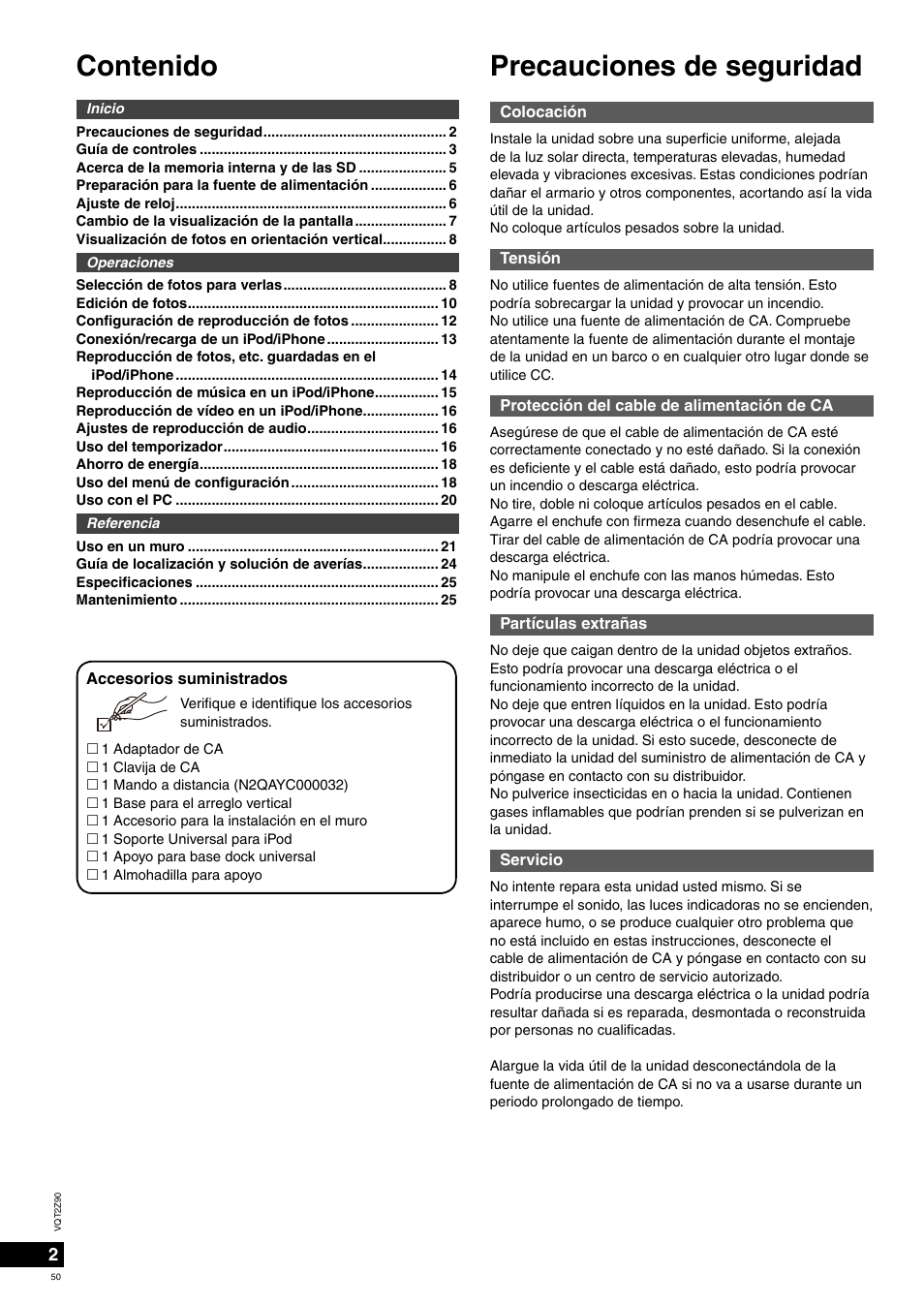 Panasonic MW20EG User Manual | Page 50 / 124