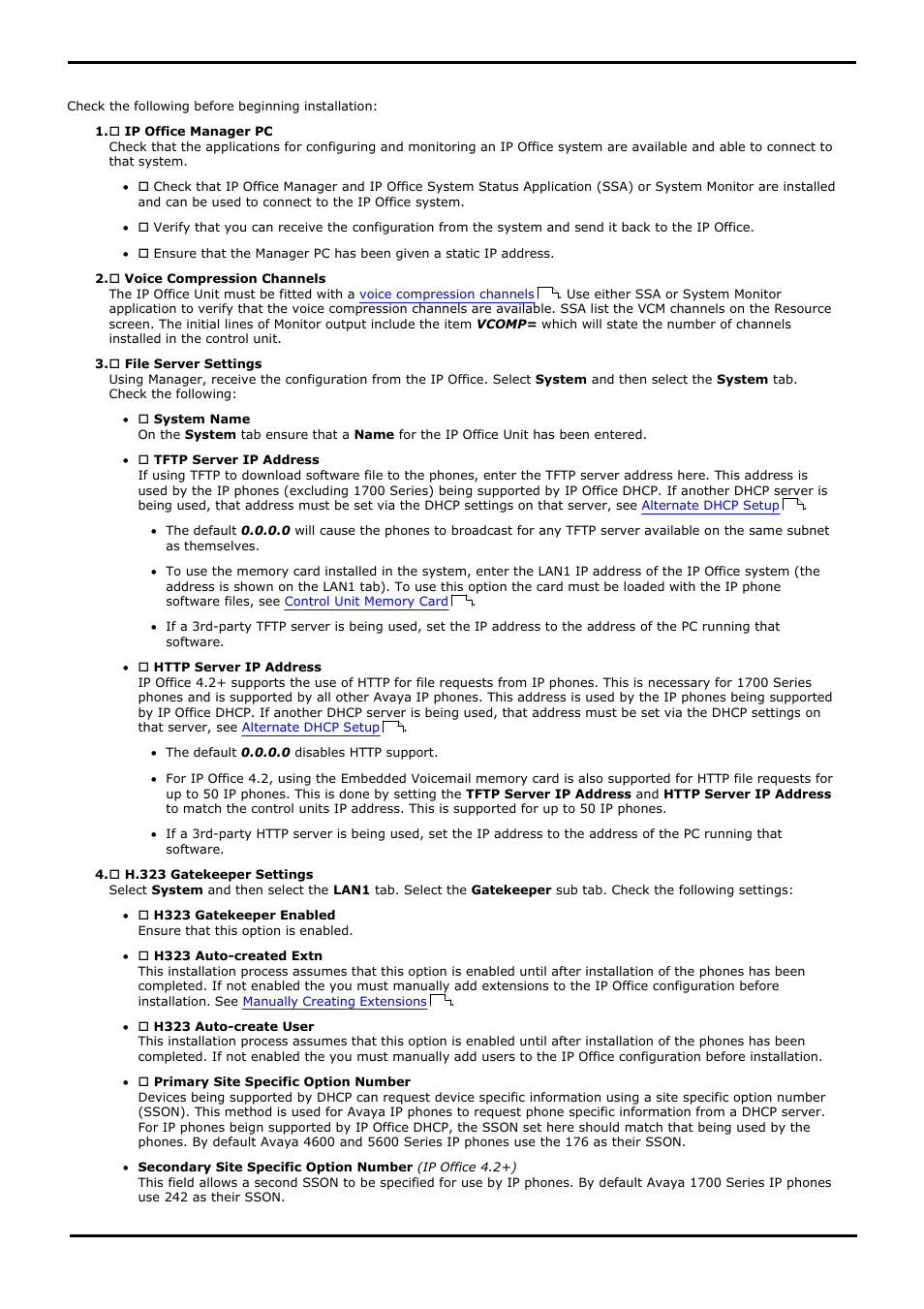 Installation | Avaya IP Office 4.2 User Manual | Page 28 / 88