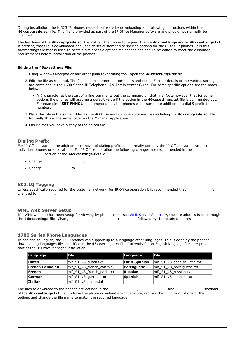 Creating/editing the settings file, 1 creating/editing the settings file, Is also required. see | Creating a 46xxsettings, Txt file | Avaya IP Office 4.2 User Manual | Page 30 / 88