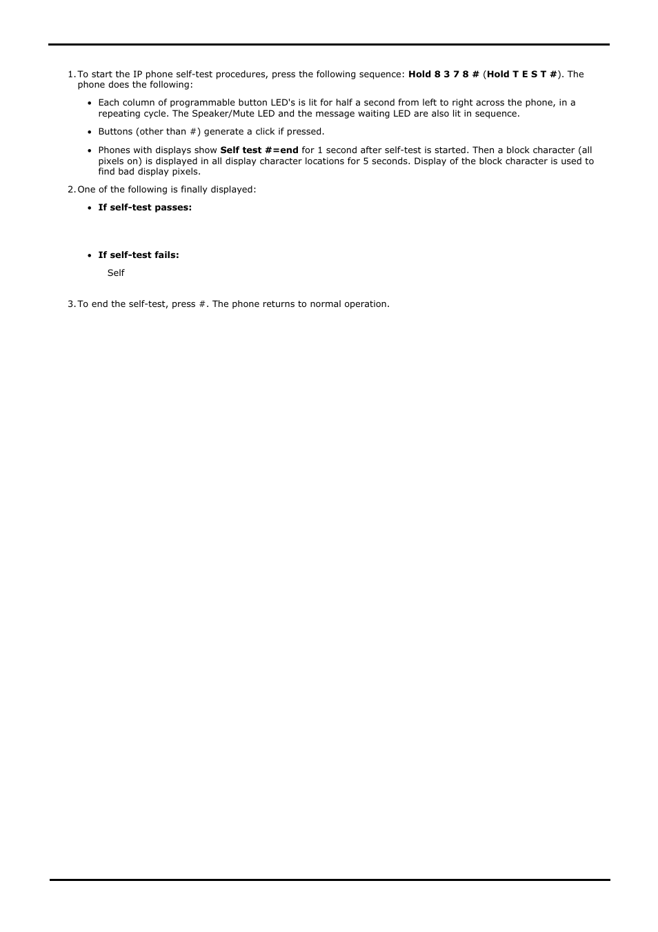 Self-test procedure, 4 self-test procedure | Avaya IP Office 4.2 User Manual | Page 53 / 88