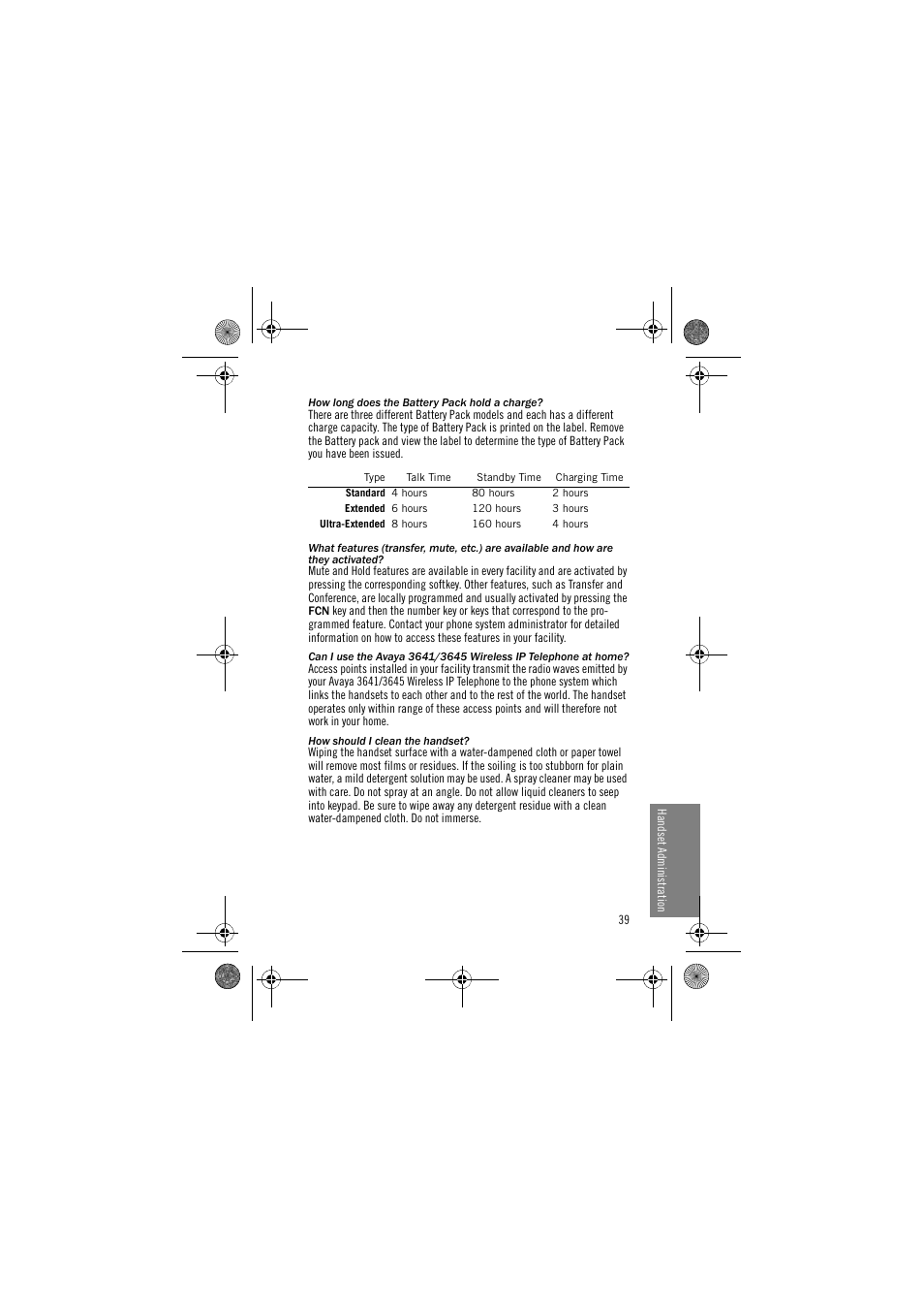 Avaya 3645 User Manual | Page 39 / 48