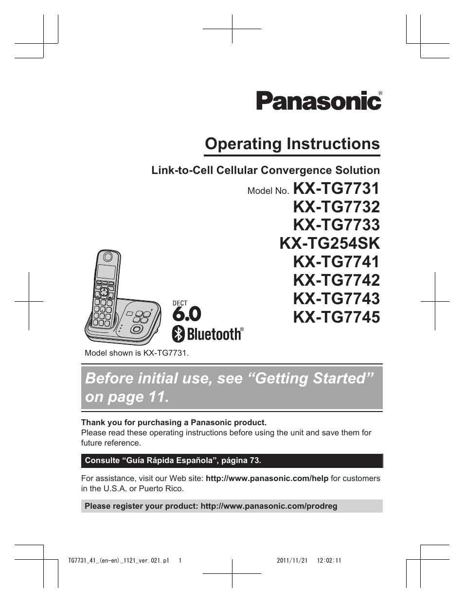 Panasonic KXTG7742 User Manual | 88 pages