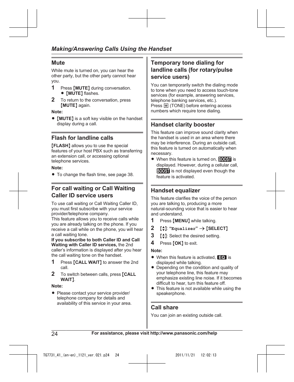 Panasonic KXTG7742 User Manual | Page 24 / 88