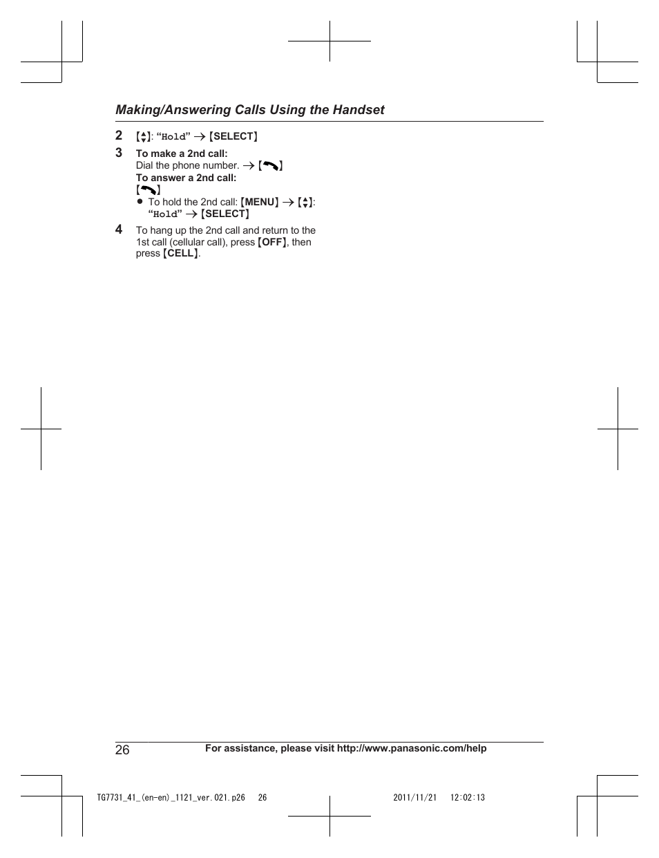 Panasonic KXTG7742 User Manual | Page 26 / 88