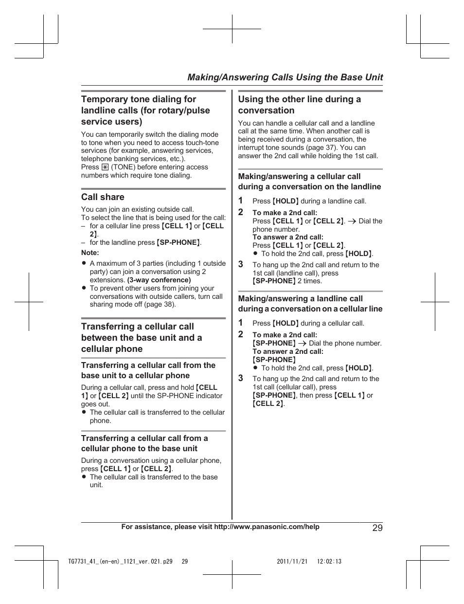 Panasonic KXTG7742 User Manual | Page 29 / 88