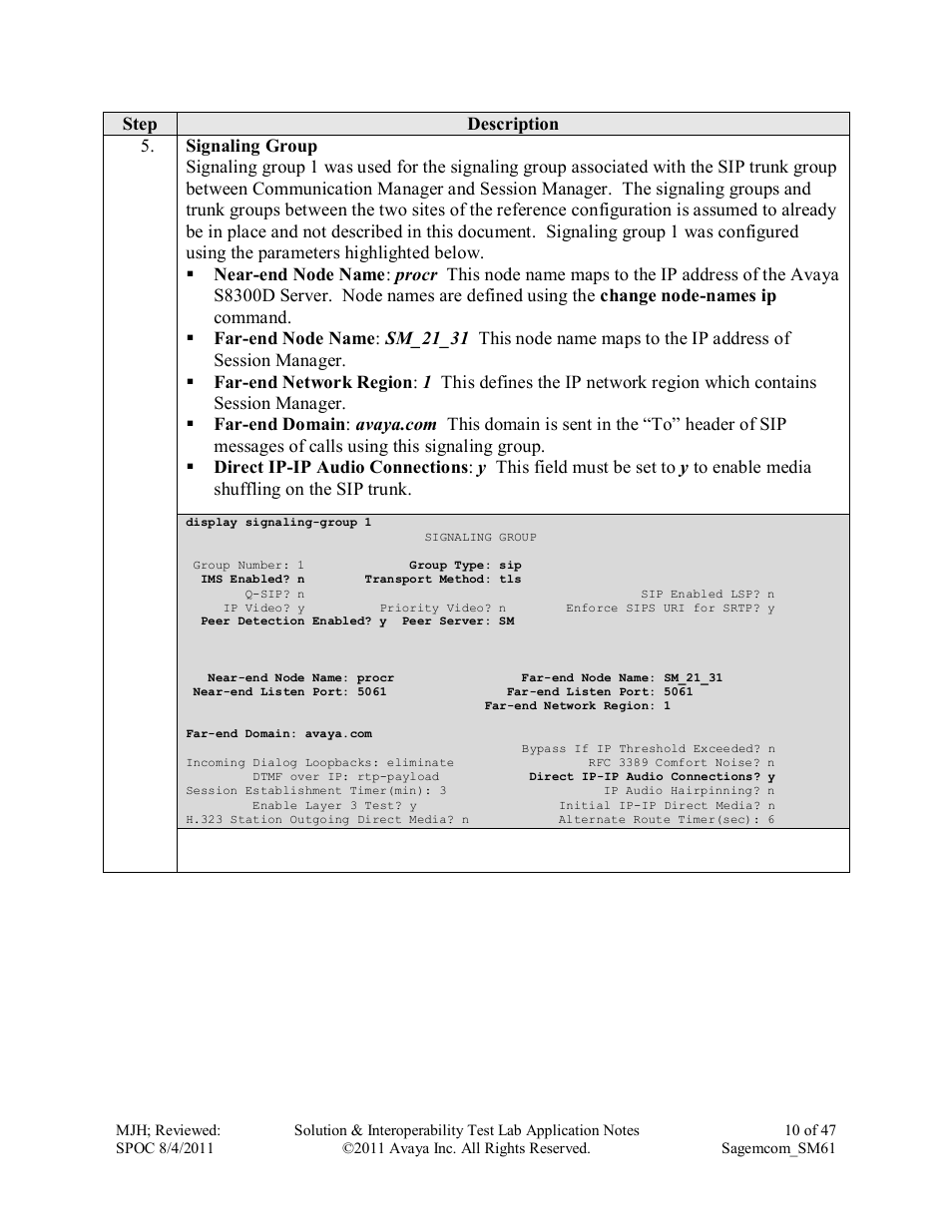 Avaya SM61 User Manual | Page 10 / 47