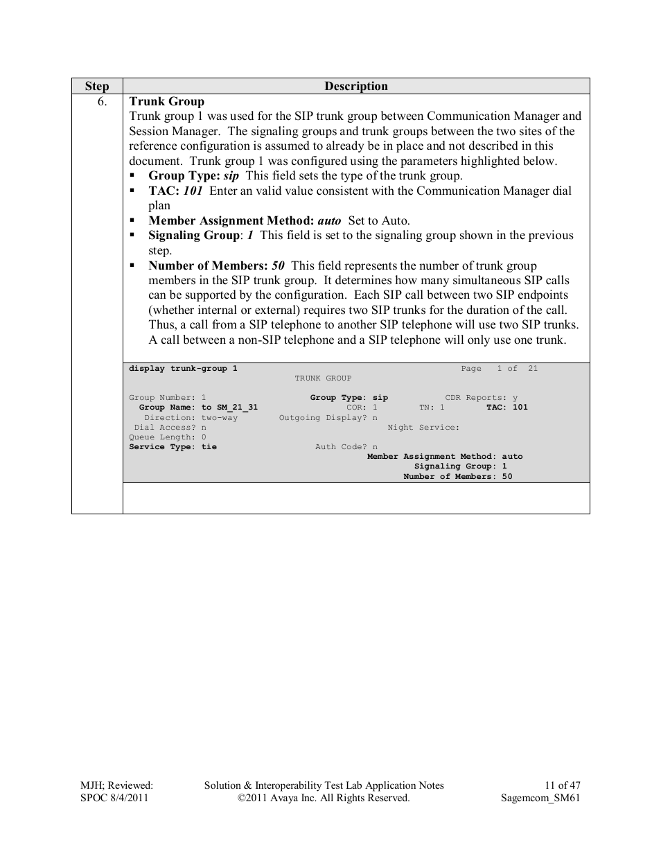 Avaya SM61 User Manual | Page 11 / 47