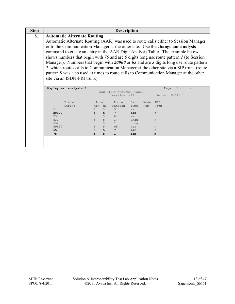 Avaya SM61 User Manual | Page 13 / 47