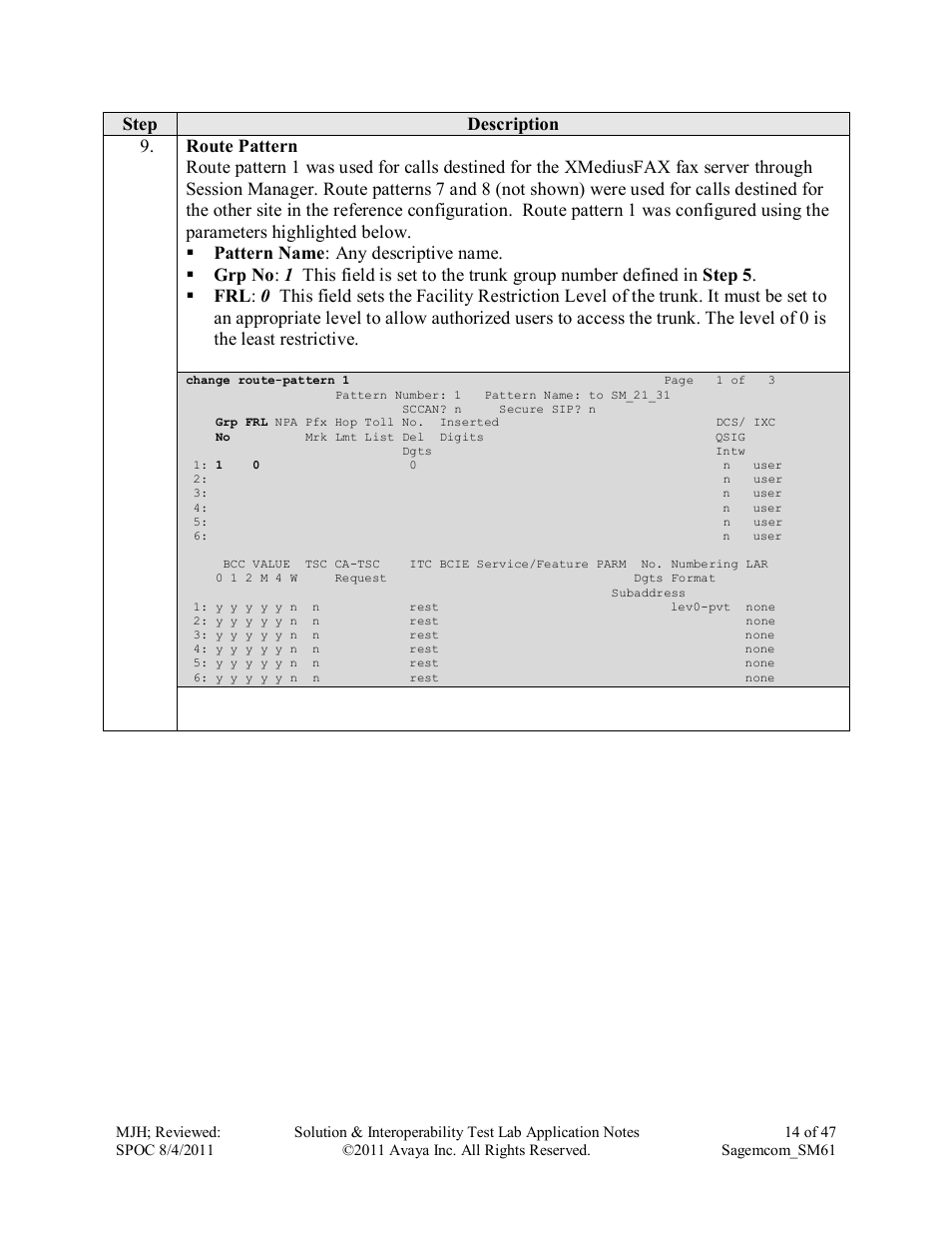Avaya SM61 User Manual | Page 14 / 47