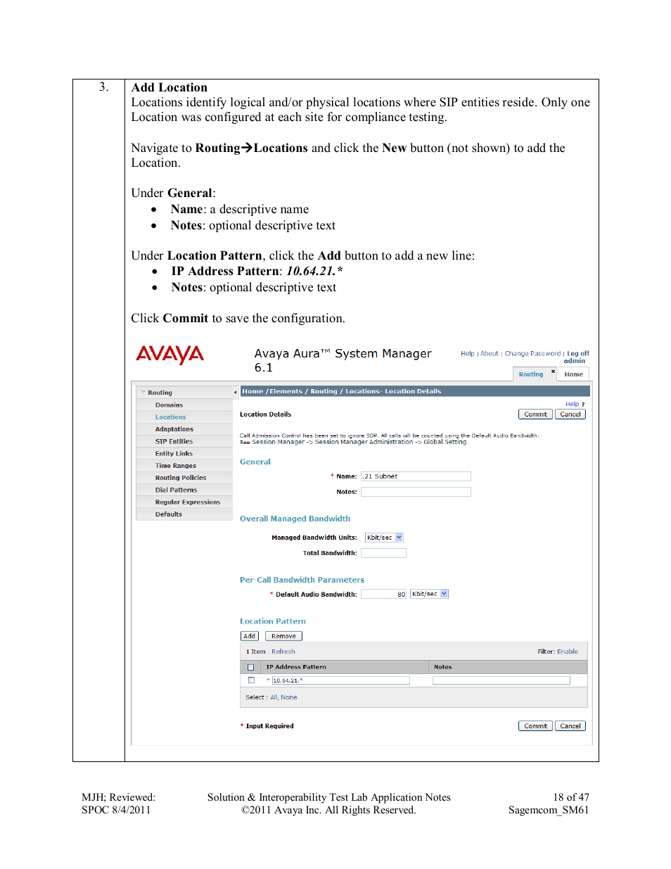 Avaya SM61 User Manual | Page 18 / 47