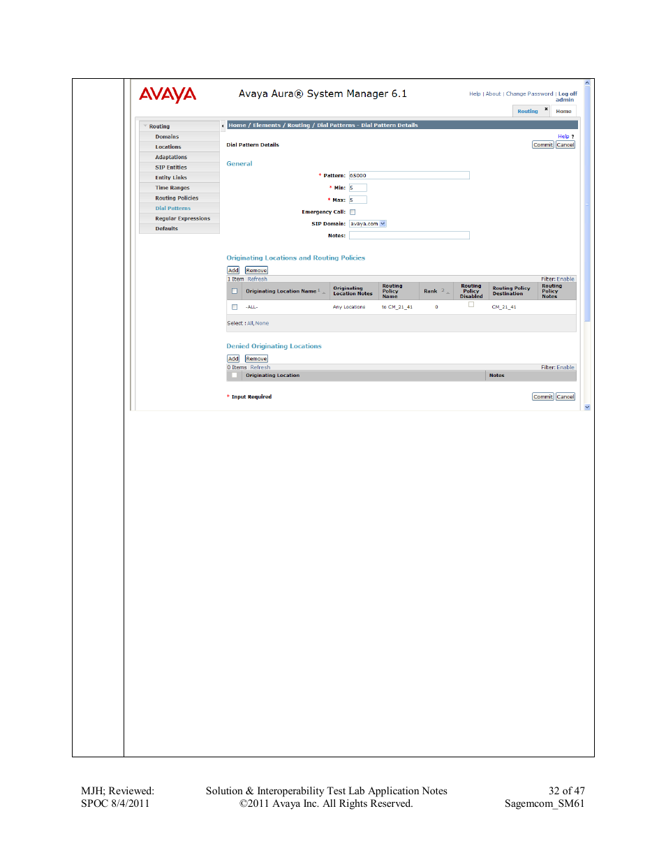 Avaya SM61 User Manual | Page 32 / 47