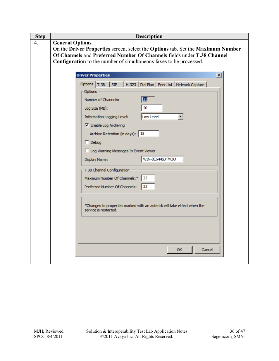 Avaya SM61 User Manual | Page 36 / 47