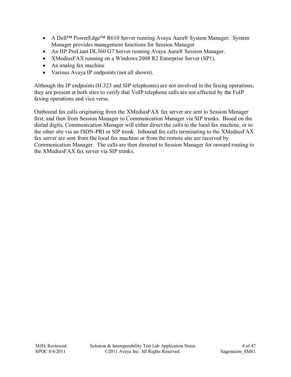 Avaya SM61 User Manual | Page 4 / 47