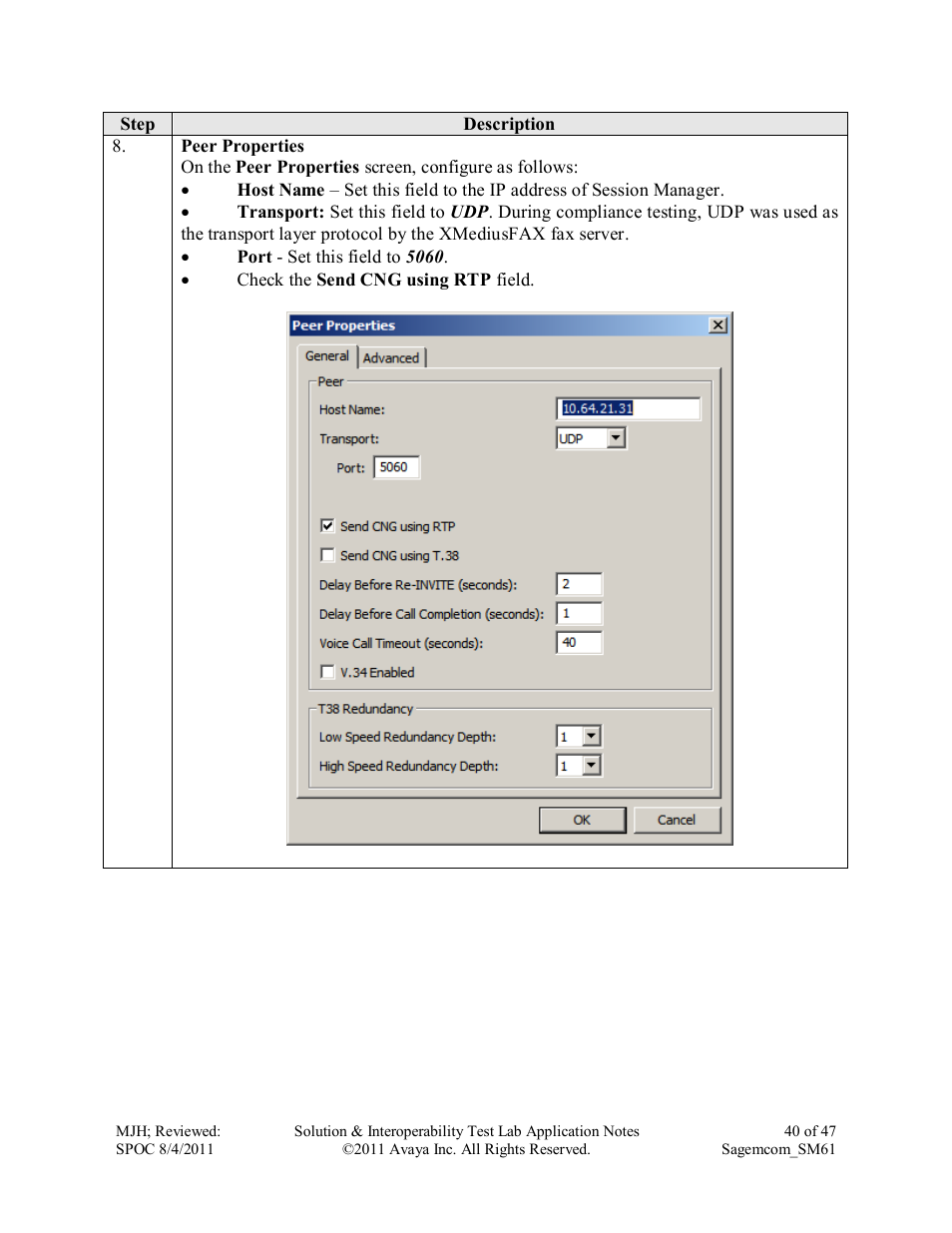 Avaya SM61 User Manual | Page 40 / 47
