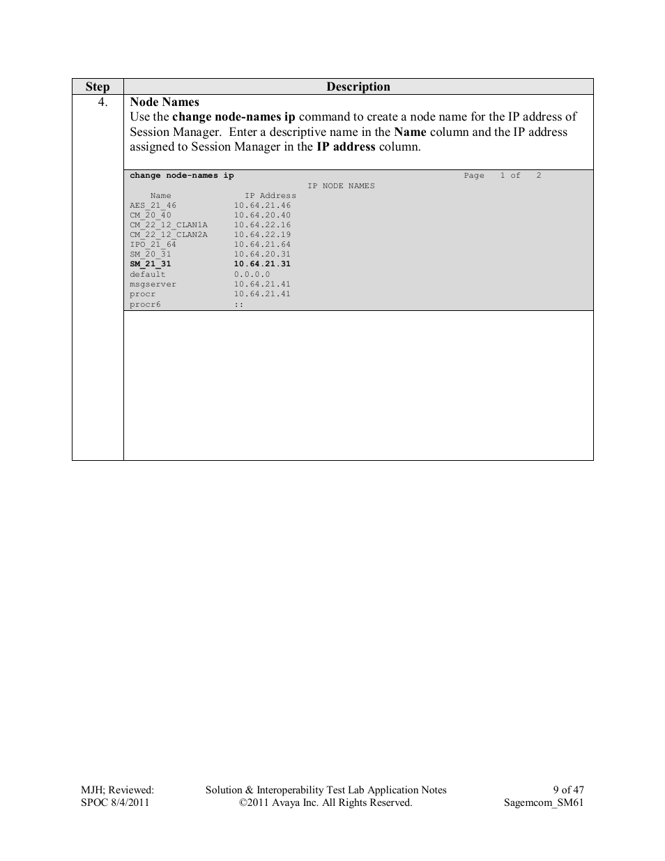 Avaya SM61 User Manual | Page 9 / 47